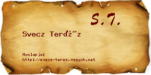 Svecz Teréz névjegykártya